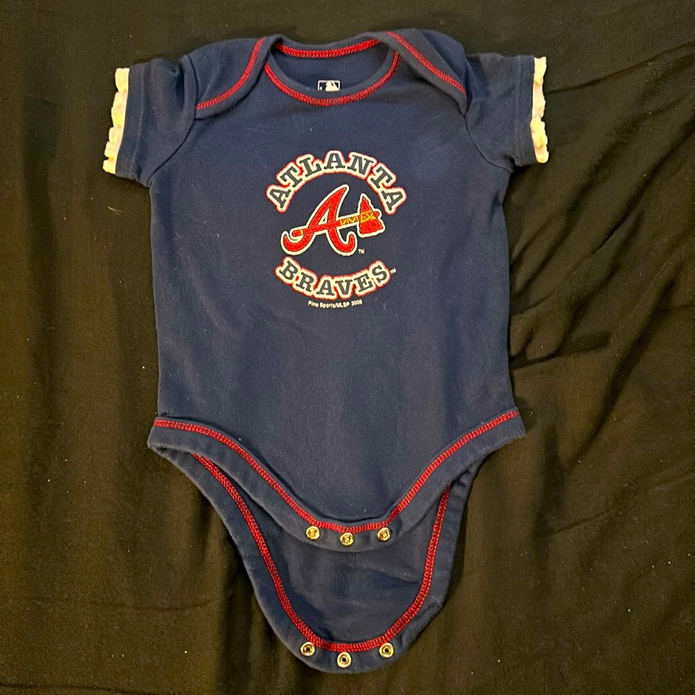 Newborn Atlanta braves onesie size 3-6 months mlb baseball